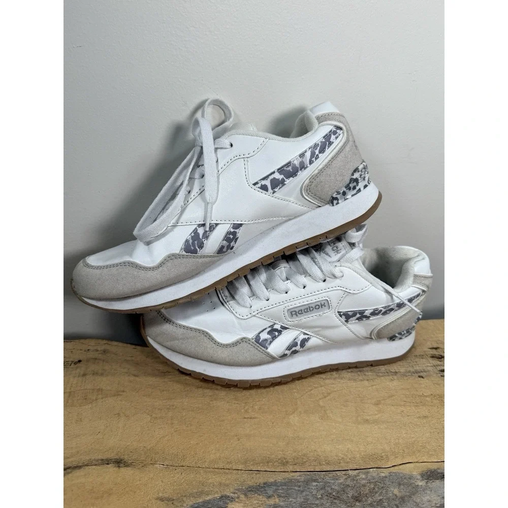 Reebok Court Advance Retro low Top Shoes Sneakers Leopard Womens Sz 6 Sporty